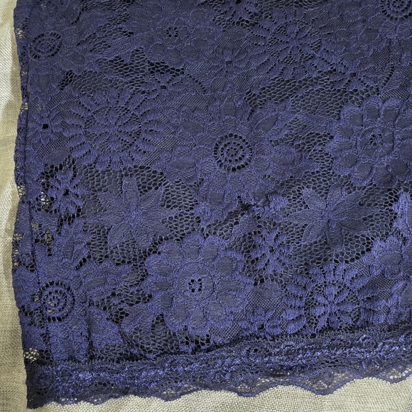 Blue Lace Sleeveless Cocktail Semi-formal Dress Size Medium - Picture 12 of 12